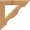 Ekena Millwork Funston Traditional Rough Sawn Bracket w/ Offset Brace, Western Red Cedar, 6"W x 26"D x 26"H BKT0604X26X26FST01RWR - alternate 3